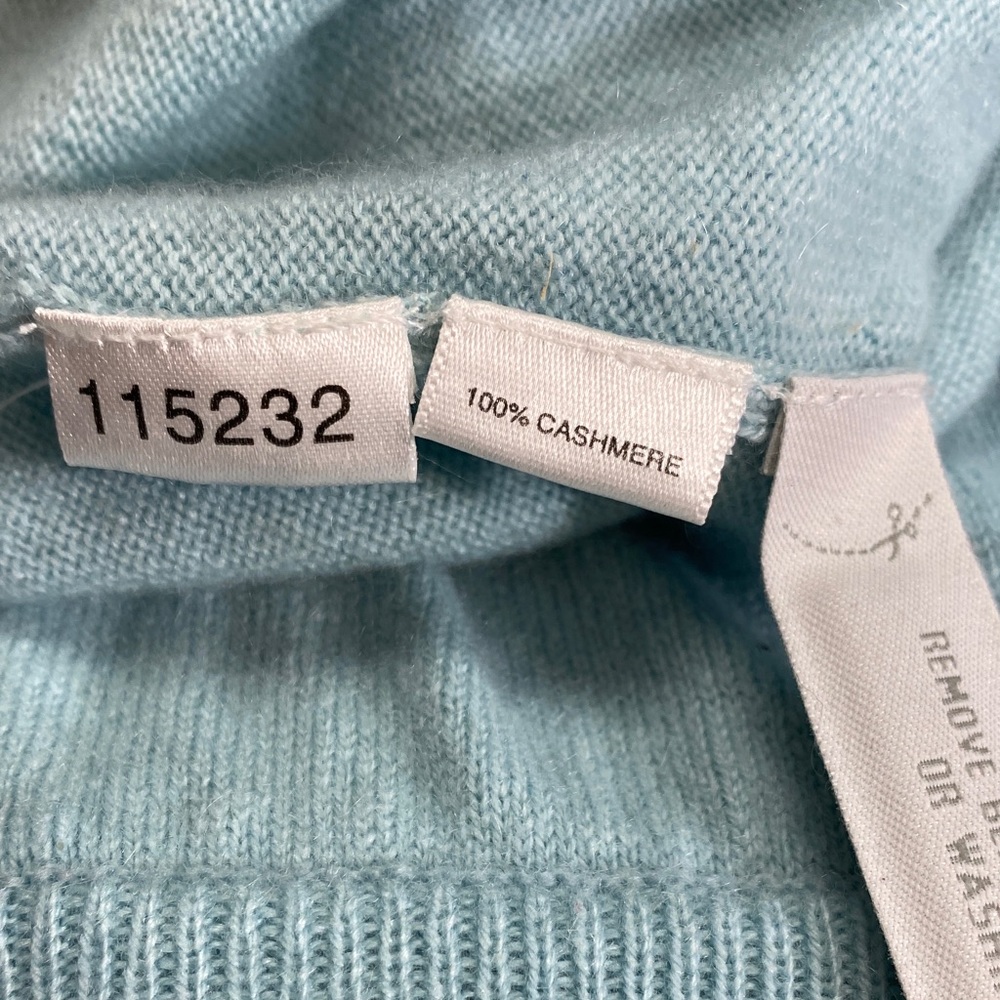100% Cashmere, Light Blue knit Pants Ann Taylor - Picture 3 of 7
